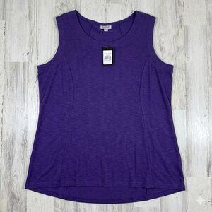 Avenue Violet Indigo Tank Sleeveless Fit N Flare Tunic Top Plus Size 18